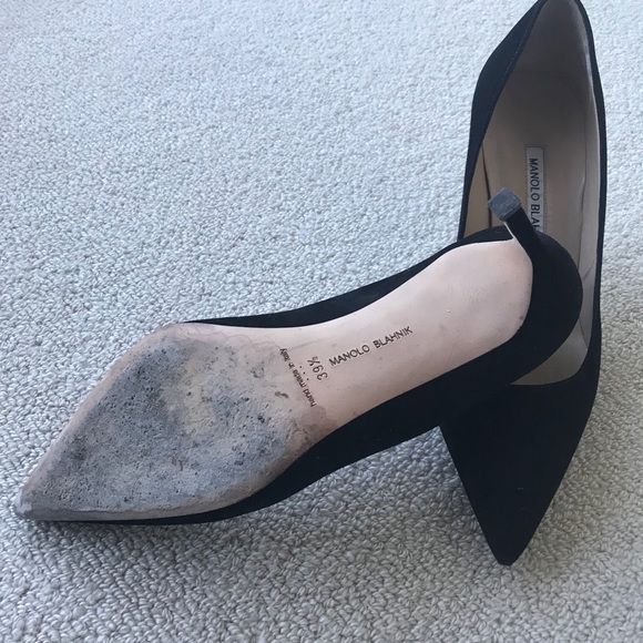 Black Suede Manolo Blahnik Heels SOLD - Picture 4 of 4